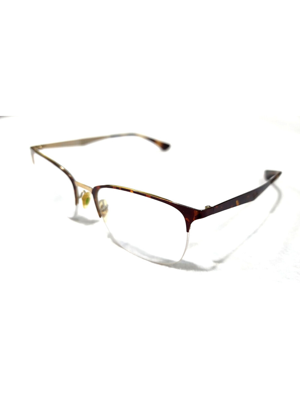 Ray Ban RB6433 3001 Tortoise Metal Gold Square Half Rim Eyeglasses 53-19 145